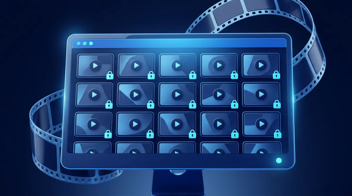 Ekran z siatką prywatnych filmów